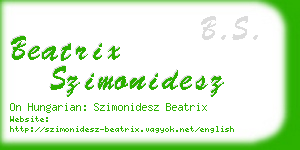 beatrix szimonidesz business card